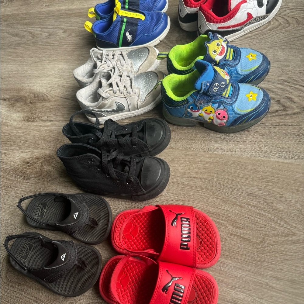 Nike Polo Converse Puma Black Blue Red White Kids Shoes